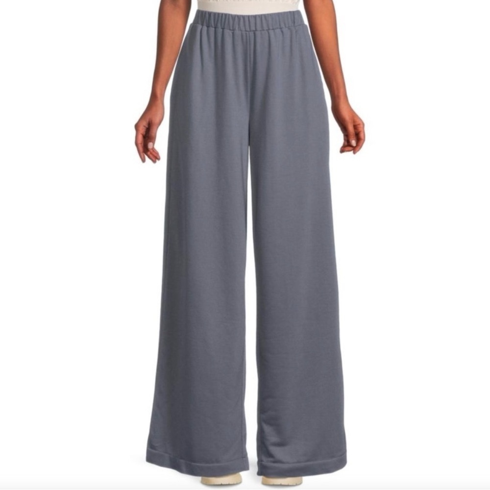 AREA STARS Women’s Size Medium Grey Wide Leg long Pant elastic Waist NWT